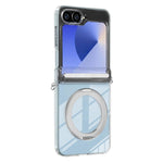 Supporto in lega di alluminio MagSafe con cerniera in cristallo per telefono, For Galaxy Z Fold5, For Galaxy Z Flip5 /6 /7 FE