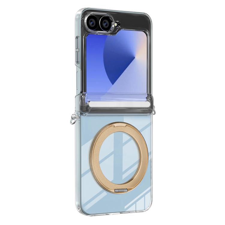 Supporto in lega di alluminio MagSafe con cerniera in cristallo per telefono, For Galaxy Z Fold5, For Galaxy Z Flip5 /6 /7 FE