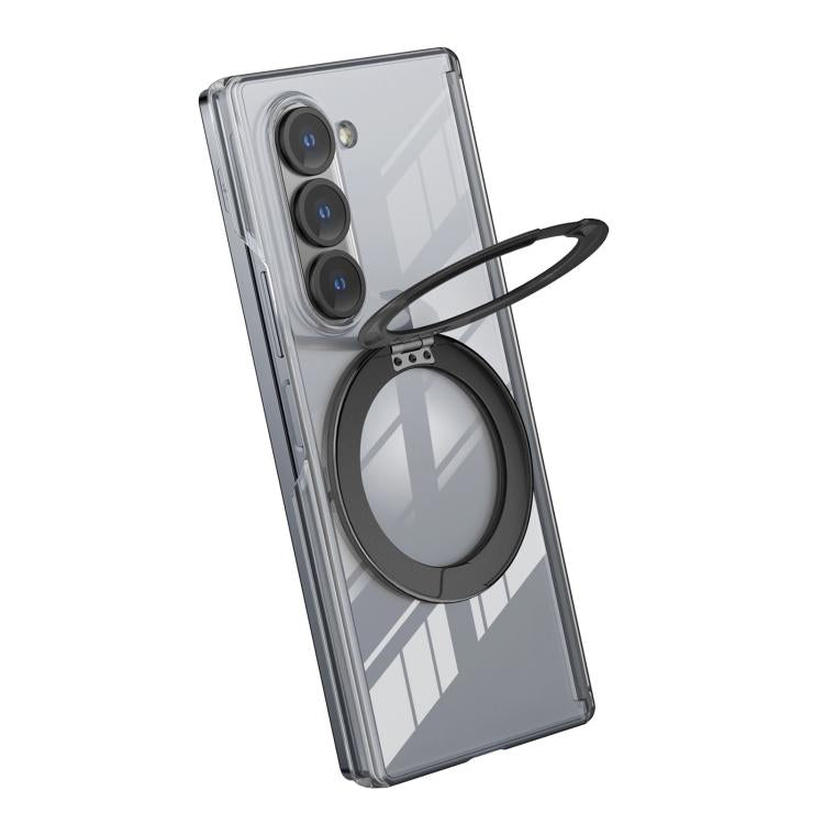 Supporto in lega di alluminio MagSafe con cerniera in cristallo per telefono, For Galaxy Z Fold5, For Galaxy Z Flip5 /6 /7 FE