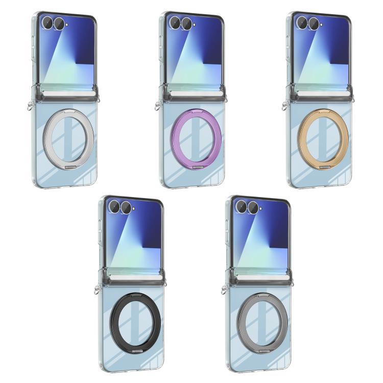Supporto in lega di alluminio MagSafe con cerniera in cristallo per telefono, For Galaxy Z Fold5, For Galaxy Z Flip5 /6 /7 FE