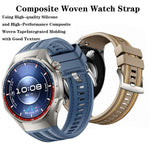Cinturino per orologio ibrido in nylon intrecciato e silicone con fibbia a sgancio rapido., For Huawei Watch GT 6 Pro