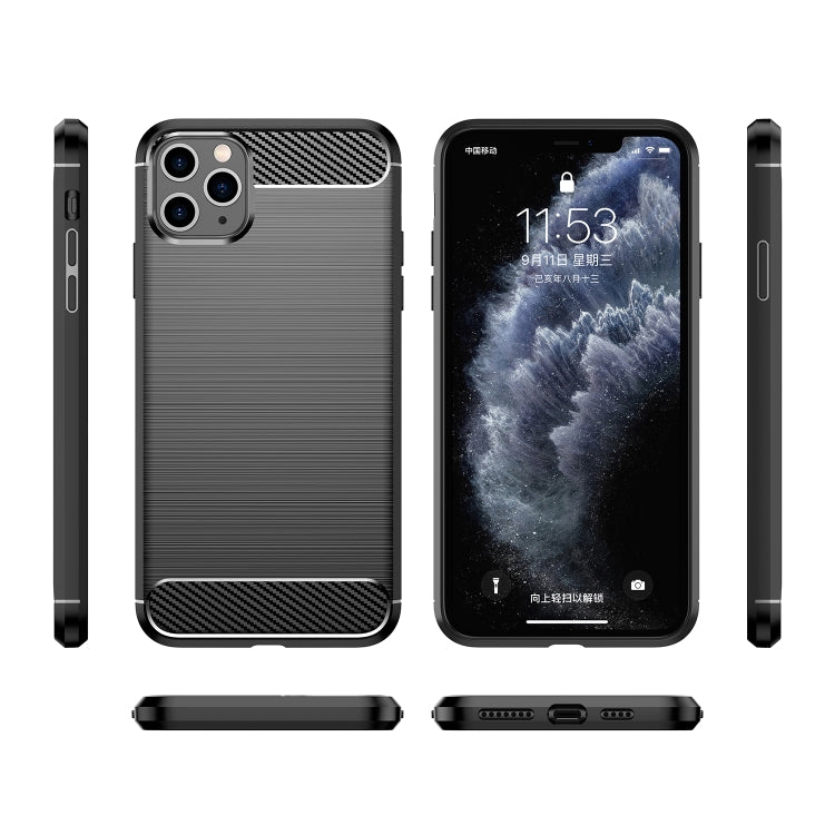 Custodia in TPU in fibra di carbonio con trama spazzolata per iPhone XI 2019, For iPhone 11 Pro