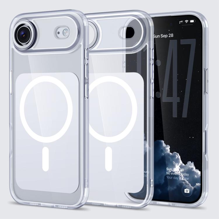 Custodia per telefono Kalebol trasparente con magnete MagSafe e finitura effetto pelle., For iPhone 18 Pro, For iPhone 18 Pro Max, For iPhone 17 Pro Max, For iPhone 17 Pro, For iPhone 17, For iPhone Air