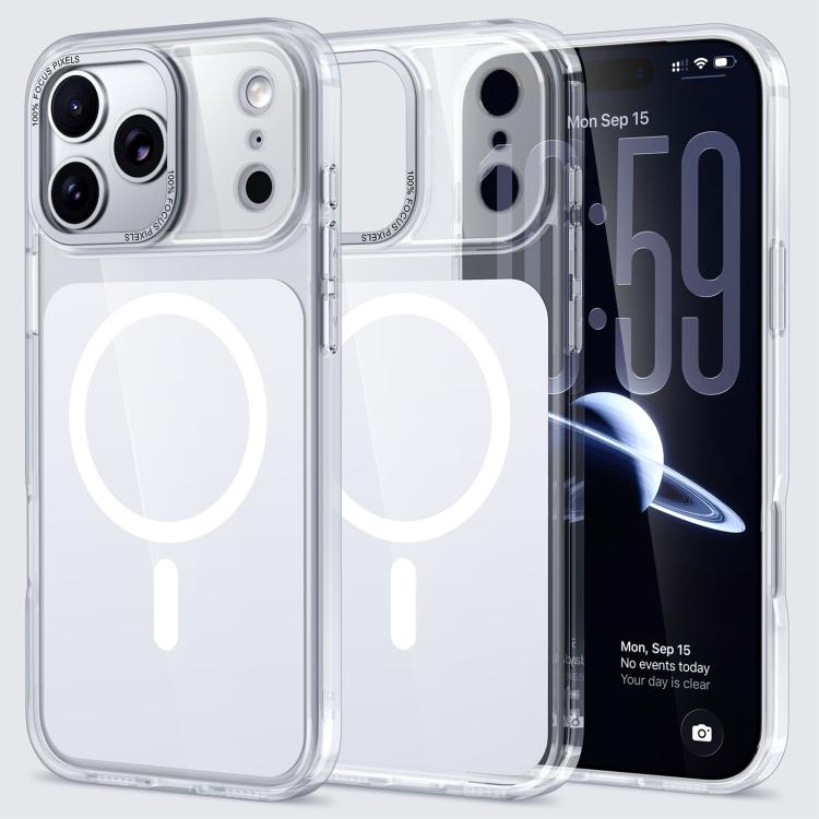 Custodia per telefono Kalebol trasparente con magnete MagSafe e finitura effetto pelle., For iPhone 18 Pro, For iPhone 18 Pro Max, For iPhone 17 Pro Max, For iPhone 17 Pro, For iPhone 17, For iPhone Air