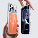 Custodia per telefono Kalebol trasparente con magnete MagSafe e finitura effetto pelle., For iPhone 18 Pro, For iPhone 18 Pro Max, For iPhone 17 Pro Max, For iPhone 17 Pro, For iPhone 17, For iPhone Air