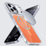 Custodia per telefono Kalebol trasparente con magnete MagSafe e finitura effetto pelle., For iPhone 18 Pro, For iPhone 18 Pro Max, For iPhone 17 Pro Max, For iPhone 17 Pro, For iPhone 17, For iPhone Air