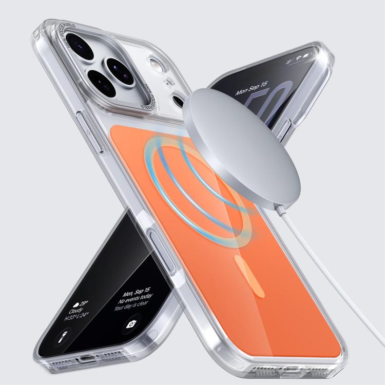 Custodia per telefono Kalebol trasparente con magnete MagSafe e finitura effetto pelle., For iPhone 18 Pro, For iPhone 18 Pro Max, For iPhone 17 Pro Max, For iPhone 17 Pro, For iPhone 17, For iPhone Air