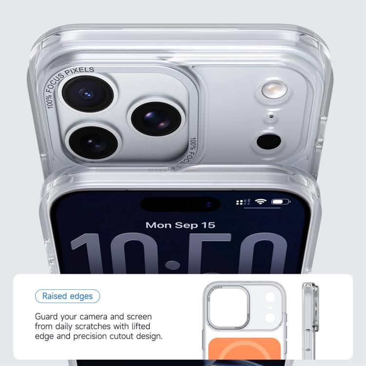 Custodia per telefono Kalebol trasparente con magnete MagSafe e finitura effetto pelle., For iPhone 18 Pro, For iPhone 18 Pro Max, For iPhone 17 Pro Max, For iPhone 17 Pro, For iPhone 17, For iPhone Air