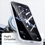 Custodia per telefono Kalebol trasparente con magnete MagSafe e finitura effetto pelle., For iPhone 18 Pro, For iPhone 18 Pro Max, For iPhone 17 Pro Max, For iPhone 17 Pro, For iPhone 17, For iPhone Air