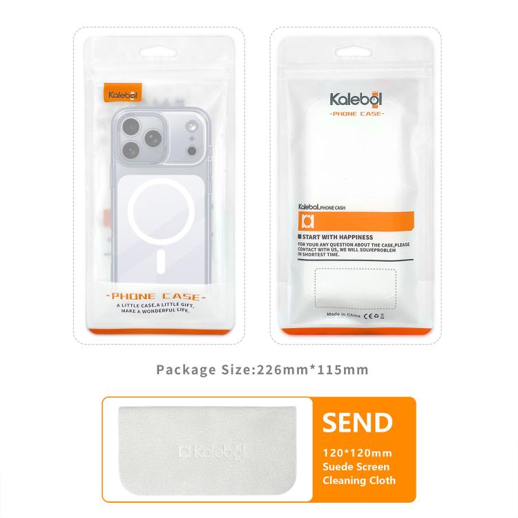 Custodia per telefono Kalebol trasparente con magnete MagSafe e finitura effetto pelle., For iPhone 18 Pro, For iPhone 18 Pro Max, For iPhone 17 Pro Max, For iPhone 17 Pro, For iPhone 17, For iPhone Air