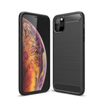Custodia in TPU in fibra di carbonio con texture spazzolata per iPhone XI Max 2019, For iPhone 11 Pro Max