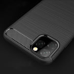 Custodia in TPU in fibra di carbonio con texture spazzolata per iPhone XI Max 2019, For iPhone 11 Pro Max