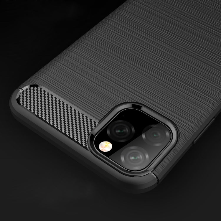 Custodia in TPU in fibra di carbonio con texture spazzolata per iPhone XI Max 2019, For iPhone 11 Pro Max