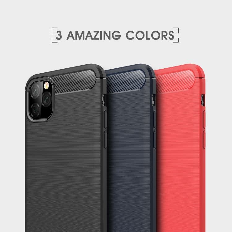 Custodia in TPU in fibra di carbonio con texture spazzolata per iPhone XI Max 2019, For iPhone 11 Pro Max