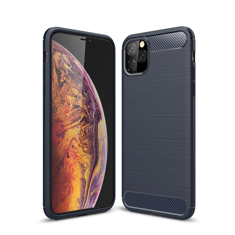 Custodia in TPU in fibra di carbonio con texture spazzolata per iPhone XI Max 2019, For iPhone 11 Pro Max
