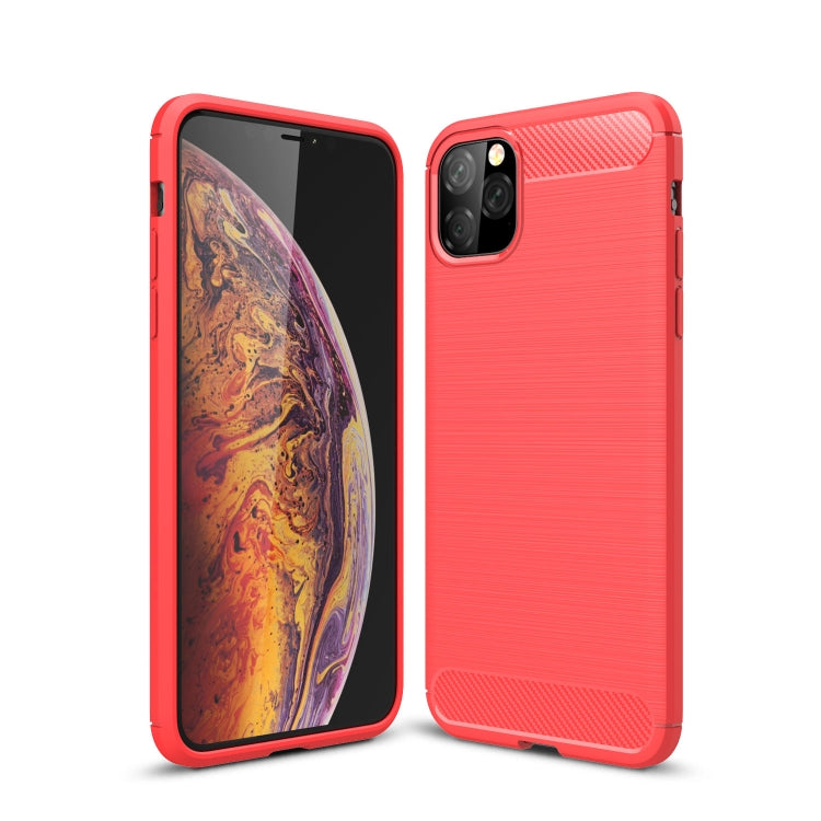 Custodia in TPU in fibra di carbonio con texture spazzolata per iPhone XI Max 2019, For iPhone 11 Pro Max