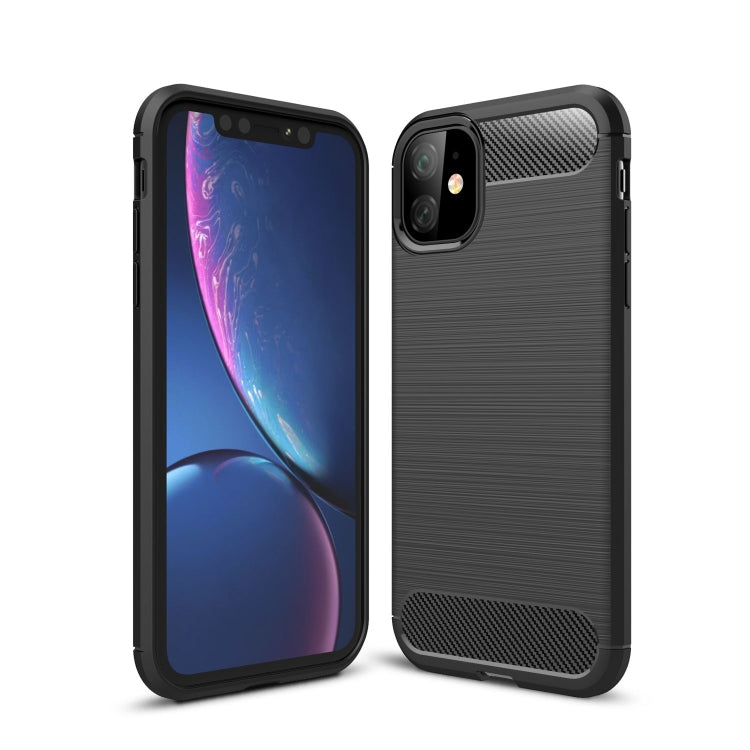 Custodia in TPU in fibra di carbonio con trama spazzolata per iPhone XIR 2019, For iPhone 11