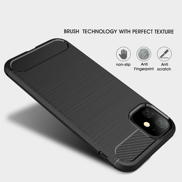 Custodia in TPU in fibra di carbonio con trama spazzolata per iPhone XIR 2019, For iPhone 11