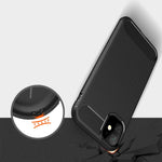 Custodia in TPU in fibra di carbonio con trama spazzolata per iPhone XIR 2019, For iPhone 11