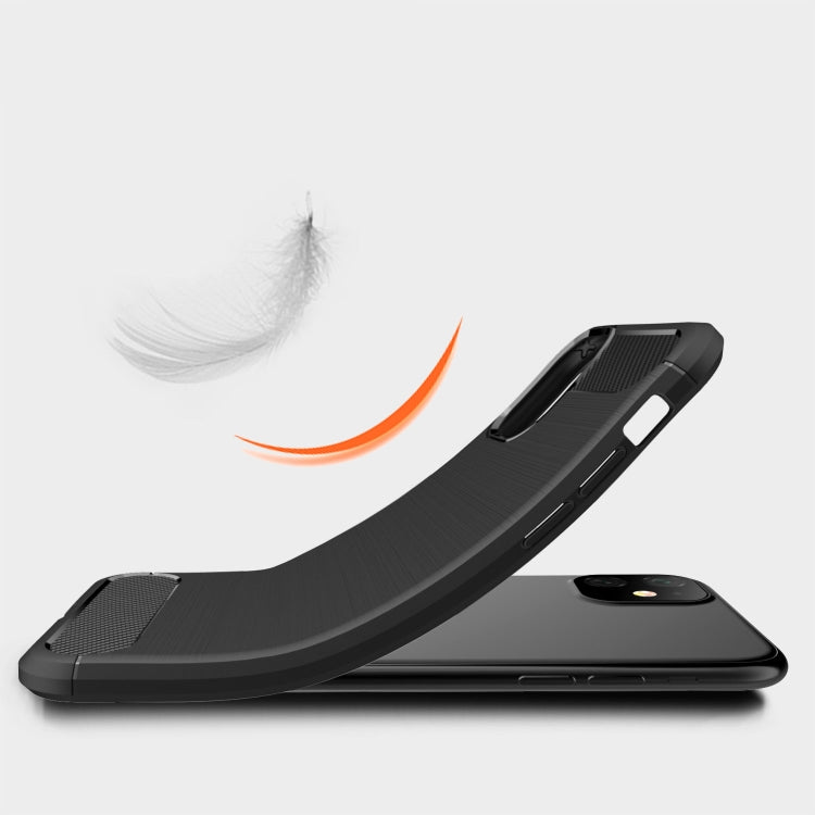 Custodia in TPU in fibra di carbonio con trama spazzolata per iPhone XIR 2019, For iPhone 11