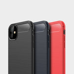 Custodia in TPU in fibra di carbonio con trama spazzolata per iPhone XIR 2019, For iPhone 11