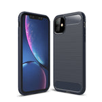 Custodia in TPU in fibra di carbonio con trama spazzolata per iPhone XIR 2019, For iPhone 11