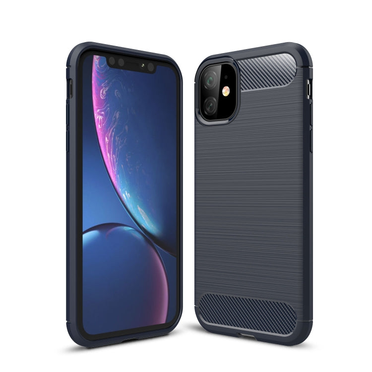 Custodia in TPU in fibra di carbonio con trama spazzolata per iPhone XIR 2019, For iPhone 11