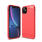 Custodia in TPU in fibra di carbonio con trama spazzolata per iPhone XIR 2019, For iPhone 11