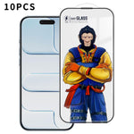 10 pezzi Pellicola in vetro temperato HD serigrafata ad alta densità, super resistente, curva 3D, antistatica, ad alto contenuto di alluminio, resistente a 120°C., For iPhone Fold Outer Screen, For iPhone 18, For iPhone 18 Pro, For iPhone 18 Pro Max   ...