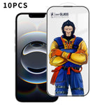 10 pezzi Pellicola in vetro temperato HD serigrafata ad alta densità, super resistente, curva 3D, antistatica, ad alto contenuto di alluminio, resistente a 120°C., For iPhone 12 Pro Max, For iPhone 12 Pro, For iPhone 11 Pro Max, For iPhone 11          ...