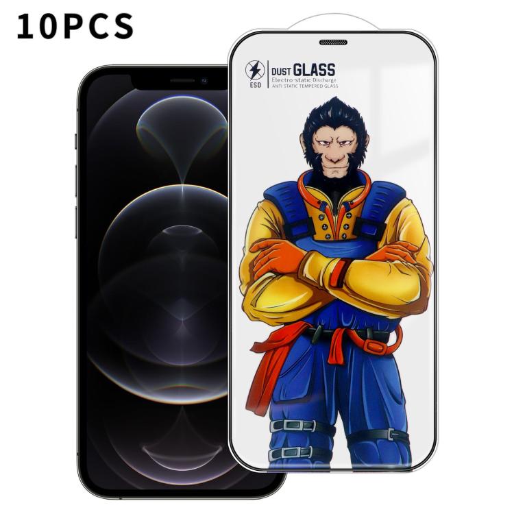 10 pezzi Pellicola in vetro temperato HD serigrafata ad alta densità, super resistente, curva 3D, antistatica, ad alto contenuto di alluminio, resistente a 120°C., For iPhone 12 Pro Max, For iPhone 12 Pro, For iPhone 11 Pro Max, For iPhone 11          ...