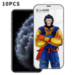 10 pezzi Pellicola in vetro temperato HD serigrafata ad alta densità, super resistente, curva 3D, antistatica, ad alto contenuto di alluminio, resistente a 120°C., For iPhone 12 Pro Max, For iPhone 12 Pro, For iPhone 11 Pro Max, For iPhone 11          ...