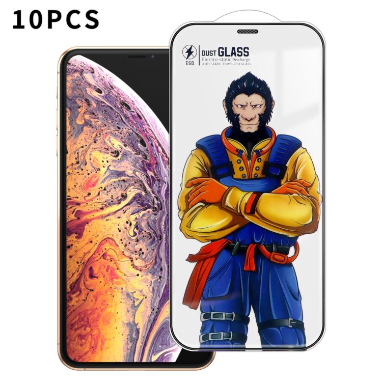 10 pezzi Pellicola in vetro temperato HD serigrafata ad alta densità, super resistente, curva 3D, antistatica, ad alto contenuto di alluminio, resistente a 120°C., For iPhone 12 Pro Max, For iPhone 12 Pro, For iPhone 11 Pro Max, For iPhone 11          ...