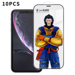 10 pezzi Pellicola in vetro temperato HD serigrafata ad alta densità, super resistente, curva 3D, antistatica, ad alto contenuto di alluminio, resistente a 120°C., For iPhone 12 Pro Max, For iPhone 12 Pro, For iPhone 11 Pro Max, For iPhone 11          ...