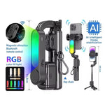 Mini treppiede selfie Q33 con telecomando e luce LED