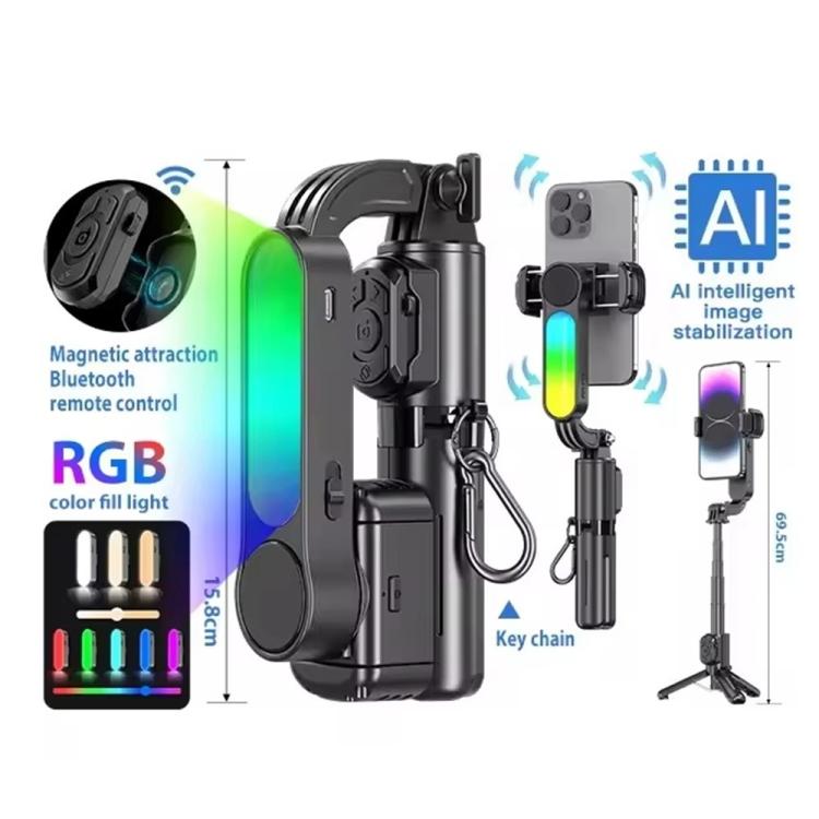 Mini treppiede selfie Q33 con telecomando e luce LED