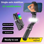 Gimbal selfie stick LED estensibile Q35 per smartphone