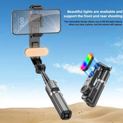 Gimbal selfie stick LED estensibile Q35 per smartphone