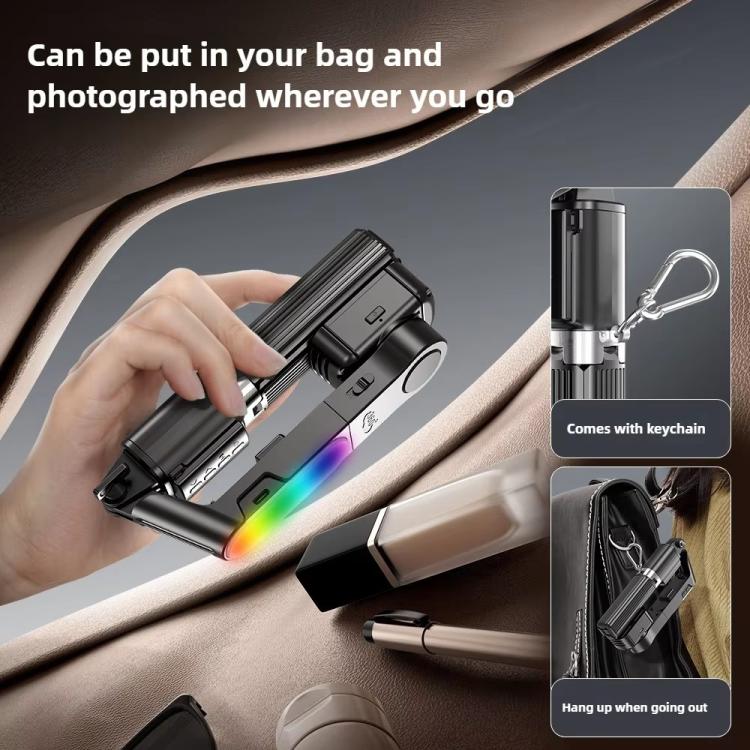 Gimbal selfie stick LED estensibile Q35 per smartphone