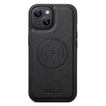 Custodia in ecopelle con retro magnetico per iPhone