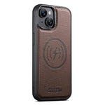 Custodia in ecopelle con retro magnetico per iPhone