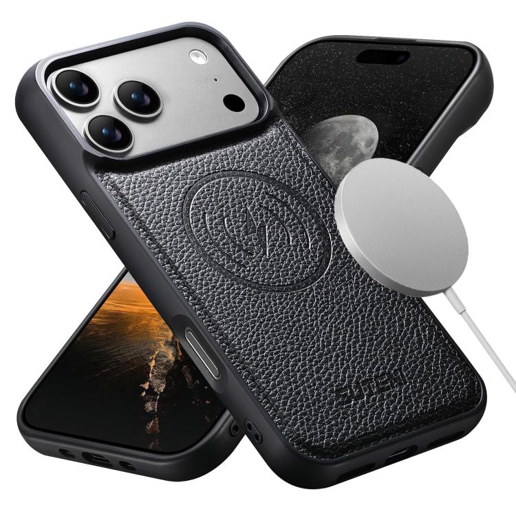 Custodia in ecopelle con retro magnetico per iPhone