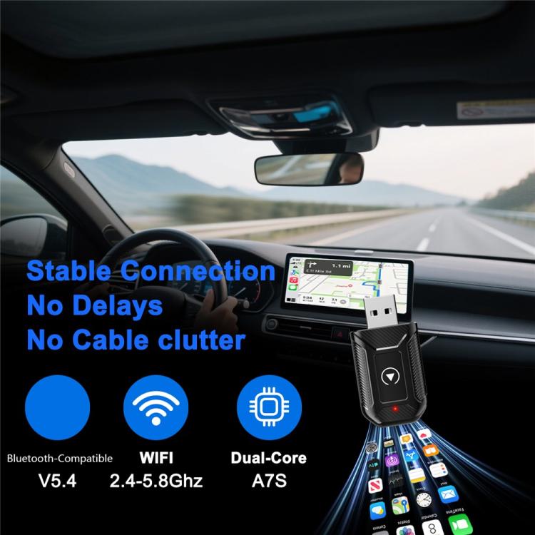 Adattatore wireless per auto 2 in 1 compatibile con M30 per aggiornamento CarPlay/Android Auto AI Box., M30
