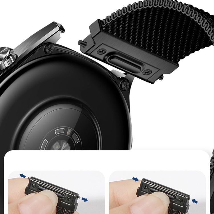 Cinturino per orologio Milanese magnetico in acciaio inossidabile con chiusura a pressione., 20mm