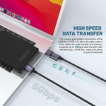 Cavo dati ENKAY 2 in 1 da USB 3.0 / Type-C a USB 3.0 Micro-B 5 Gbps per fotocamera e hard disk, 0.5m, 1m, 1.5m, 0.25m