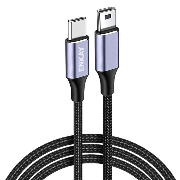 ENKAY USB-C / Type-C to Mini USB 2.0 Charging Cord Data Cable For Digital Cameras / MP3 Players, Length 1m, straight head