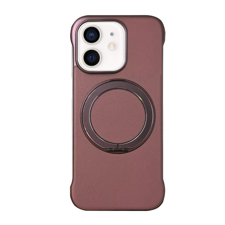 Custodia per telefono senza cornice in similpelle con supporto MagSafe., For iPhone 13, For iPhone 12, For iPhone 12 Pro Max