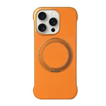 Custodia per telefono senza cornice in similpelle con supporto MagSafe., For iPhone 15 Pro, For iPhone 15 Plus, For iPhone 15