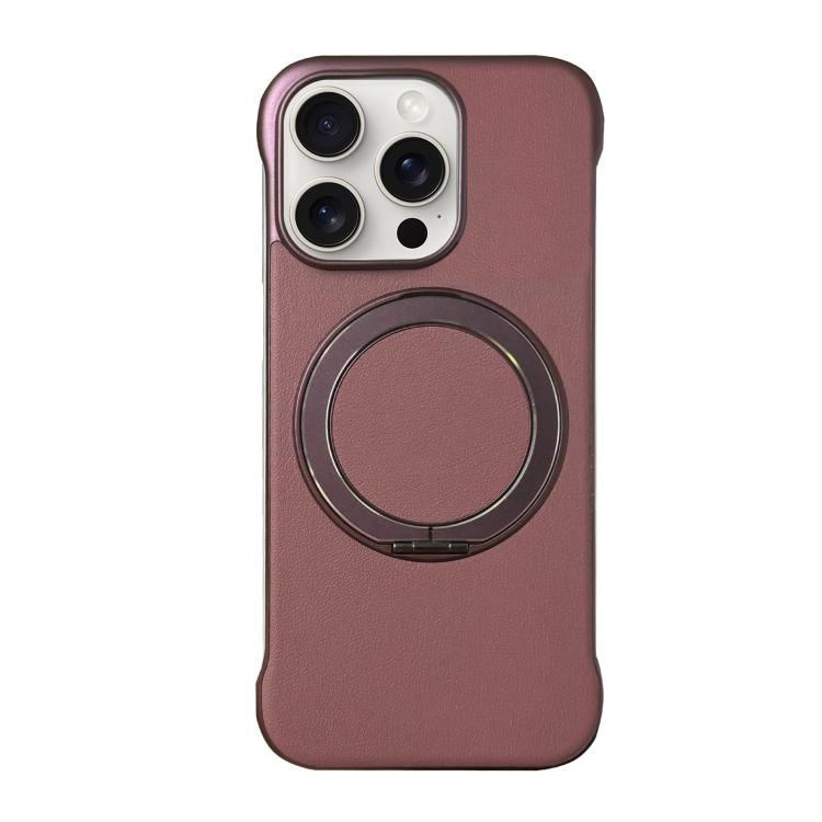 Custodia per telefono senza cornice in similpelle con supporto MagSafe., For iPhone 16 Plus, For iPhone 16, For iPhone 15 Pro Max