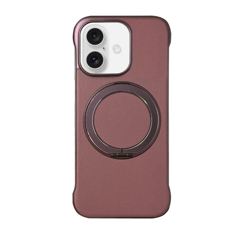Custodia per telefono senza cornice in similpelle con supporto MagSafe., For iPhone 16 Plus, For iPhone 16, For iPhone 15 Pro Max